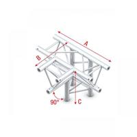 Showtec PT30 Driehoek truss 020 4-weg T-stuk 90g - thumbnail