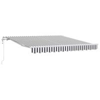 Luifel automatisch uittrekbaar 300x250 cm antracietkleur en wit - thumbnail