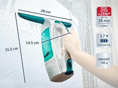 Leifheit 51001 dry & clean raamzuiger met steel