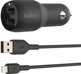Belkin BoostCharge 2-poorts USB-A-autolader oplader Belkin BoostCharge 2-poorts USB-A-autolader oplader