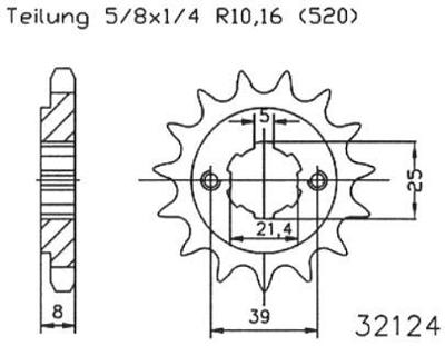 ESJOT Sprocket 520 14z standard