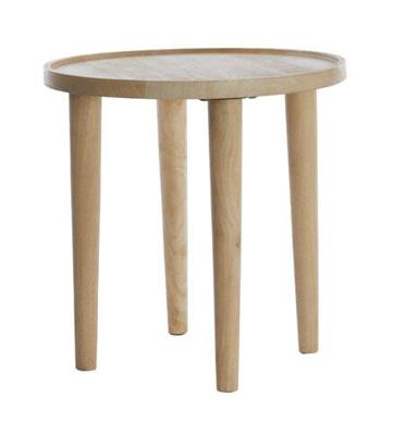 Light & Living Bijzettafel 'Qiano' Mangohout, 45cm, kleur Naturel