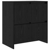 Dressoir Zwart Eiken 70 x 41 x 75 cm Bewerkt hout - thumbnail