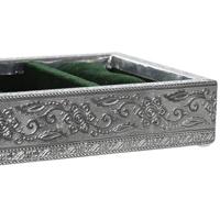 Doos-Juwelenkistje Home ESPRIT Groen Zilverkleurig Hout Aluminium 25 x 15 x 5 cm - thumbnail