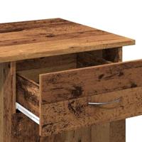 Bureau 100x50x76 cm bewerkt hout oud houtkleurig - thumbnail