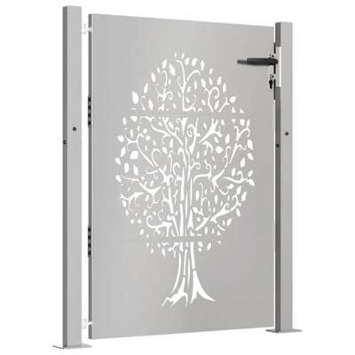 VidaXL Poort 105x130 cm boomontwerp cortenstaal
