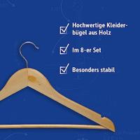 Maul kledinghanger, uit hout, pak van 8 stuks - thumbnail