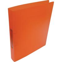 Alpha ringmap, voor ft A4, uit PP, 2 ringen van 25 mm, transparant oranje - thumbnail