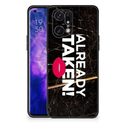 OPPO Find X5 Pro | Telefoon Hoesje | met tekst Already Taken Black