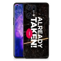 OPPO Find X5 Pro | Telefoon Hoesje | met tekst Already Taken Black - thumbnail
