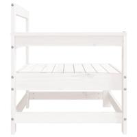 Tuinhoekbank massief grenenhout wit - thumbnail