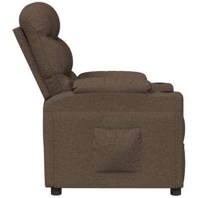 Fauteuil verstelbaar stof bruin
