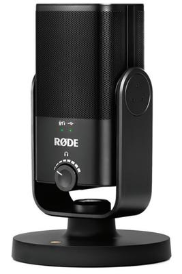RODE Microphones NT-USB Mini USB-microfoon Statief Zendmethode:USB Voet USB-C, Hoofdtelefoon (3.5 mm jackplug) USB Zwart