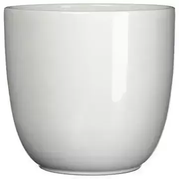 Bloempot Pot rond es/10.5 tusca 11 x 12 cm wit Mica - Mica decorations