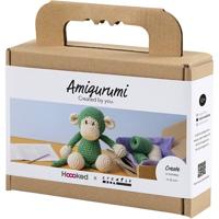 Creativ Company Hobbyset amigurumi, aap, groen, off white, 1 doos - thumbnail