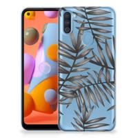 Samsung Galaxy A11 | M11 TPU Case Leaves Grey - thumbnail