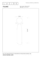 Lucide FIGARO - Tafellamp - Ø 12 cm, H 53,5cm - 1xG9 - Grijs - thumbnail
