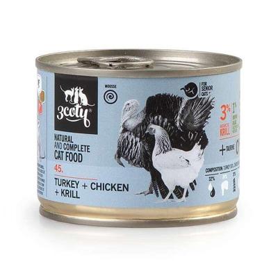 3COTY Turkey, chicken and krill Senior - nat kattenvoer - 180g