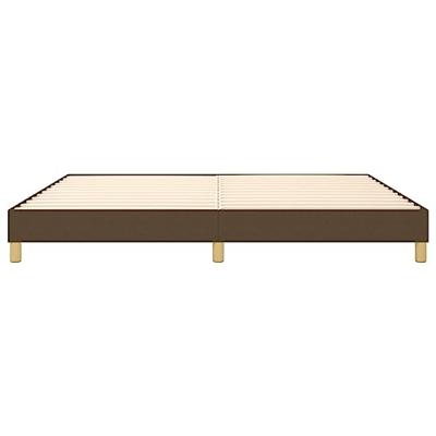 Bedframe zonder matras stof donkerbruin 200x200 cm Bedframe zonder matras stof donkerbruin 200x200 cm