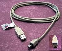 Cables Direct 2m USB-kabel USB-kabel USB A USB B grijs - thumbnail