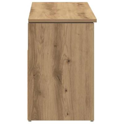 VidaXL Schoenenbank 102x30,5x45 cm bewerkt hout artisanaal eikenkleur VidaXL Schoenenbank 102x30,5x45 cm bewerkt hout artisanaal eikenkleur