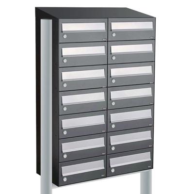 Allux Hive Set 2-Breed, 7-Hoog Met Dak Op Statief Antraciet - 40030065_2x7ds Allux Hive Set 2-Breed, 7-Hoog Met Dak Op Statief Antraciet - 40030065_2x7ds