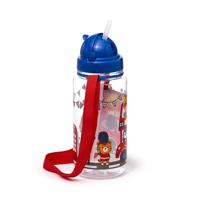 Ecozen Kinder Waterfles 450ml Flip Straw Adoramals Londen - thumbnail