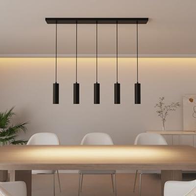 Pendel 5-Lichts hanglamp GU10 Zwart Pendel 5-Lichts hanglamp GU10 Zwart