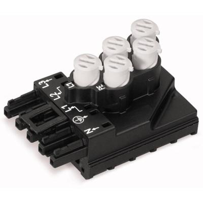 WAGO WAGO GmbH & Co. KG Grijpmodule [Ronde kabel - Lintkabel] Totaal aantal polen: 5 Zwart 10 stuk(s)