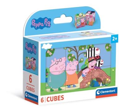 Clementoni blokpuzzel peppa pig, 6st. - thumbnail