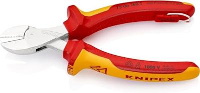 Knipex X-Cut® Compacte Zijsnijtang | 160 mm Lengte | Geïsoleerd | Meercomponenten-Omhullingen | VDE-Goedgekeurd - 73 06 160 T Knipex X-Cut® Compacte Zijsnijtang | 160 mm Lengte | Geïsoleerd | Meercomponenten-Omhullingen | VDE-Goedgekeurd - 73 06 160 T