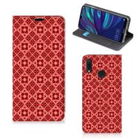 Huawei Y7 hoesje Y7 Pro (2019) | Hoesje met Magneet | Batik Rood - thumbnail