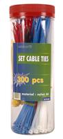 Set met nylon kabelbinders verschillende kleuren (300 st.) Velleman - Velleman - thumbnail