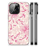 iPhone 14 Pro Max Bloemen Hoesje Pink Flowers - thumbnail