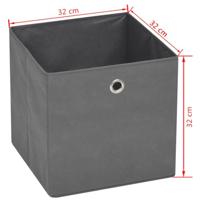 Opbergboxen 10 st 32x32x32 cm nonwoven stof grijs - thumbnail