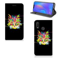 Huawei P Smart Plus Magnet Case Cat Color - thumbnail