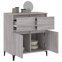 Dressoir 60x30x75 cm bewerkt hout grijs sonoma eikenkleurig - thumbnail