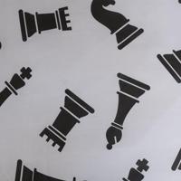 Sweet Home Dekbedovertrek - Chess horse - 140 x 200 cm Zwart/wit - thumbnail