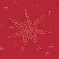 Servet l24b24 cm stories red 20st Duni - Duni - thumbnail