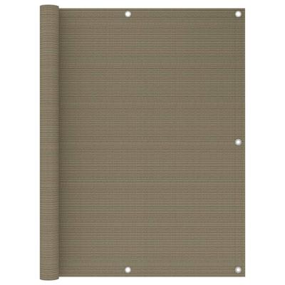 VidaXL Balkonscherm 120x500 cm hdpe taupe VidaXL Balkonscherm 120x500 cm hdpe taupe