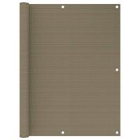 VidaXL Balkonscherm 120x500 cm hdpe taupe - thumbnail