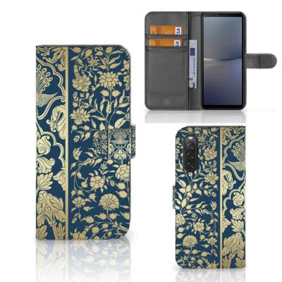 Sony Xperia 10 V Hoesje Beige Flowers Sony Xperia 10 V Hoesje Beige Flowers