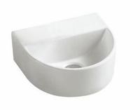 Wiesbaden Lara halfrond fonteintje 300x250x120 zonder kr.gat wit - thumbnail