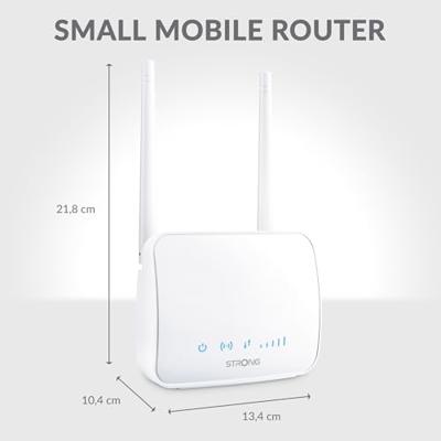 STRONG 4G-LTE router 350M - mobiele router voor stabiele snelle internetverbinding in thuiskantoor, vakantiehuis of camper - internet zonder configuratie - router met simkaart