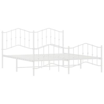 Bedframe met hoofd- en voeteneindemetaal wit 183x213 cm - thumbnail