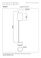 Lucide MAGIC - Vloerlamp - Ø 24 cm - 1xE27 - Zwart - thumbnail