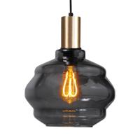 Masterlight Hanglamp goudPorto met Ball smoke glas - Ø 24cm - 2710-05-02-3 - thumbnail