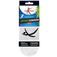 Lucovitaal Sportsokken Bamboe 35-38 Wit - thumbnail