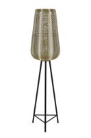 Light & Living Vloerlamp 'Adeta', goud+mat zwart, 147cm hoog - thumbnail