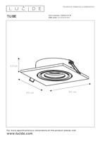 Lucide TUBE - Inbouwspot - 1xGU10 - Mat chroom - thumbnail